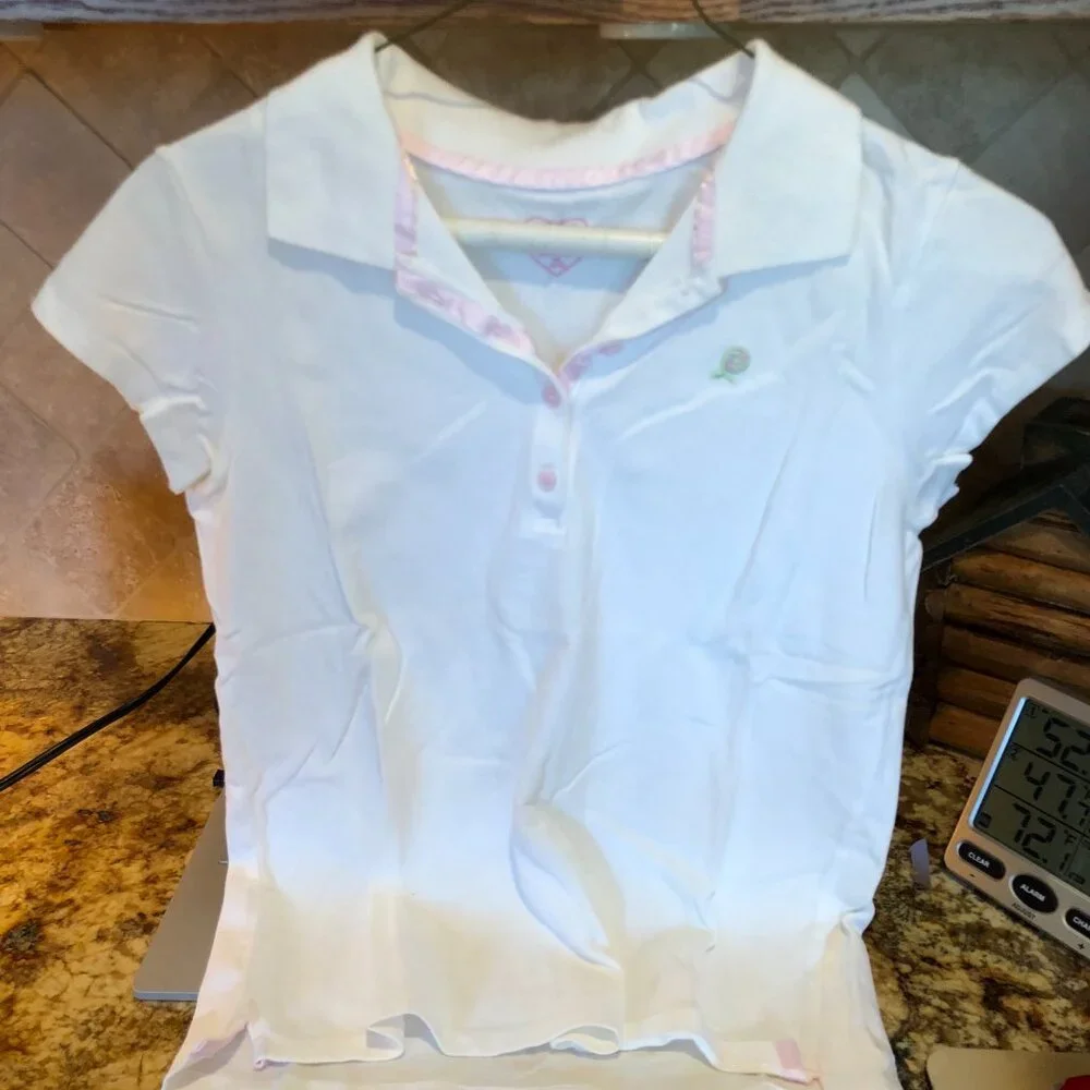Girls Gap Short Sleeve Polo Shirt White XXL (14-16)